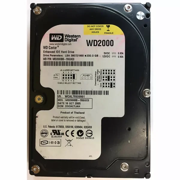 IDE WD 200 3.5" 200 GB Kiintolevy IDE