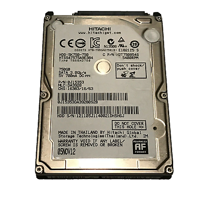 2.5" 750 GB Kiintolevy 5400 rpm Sata
