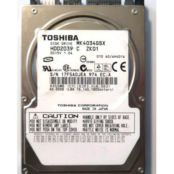 hdd 2.5 40gb 5400 2.5" 40 GB Kiintolevy 5400 rpm Sata