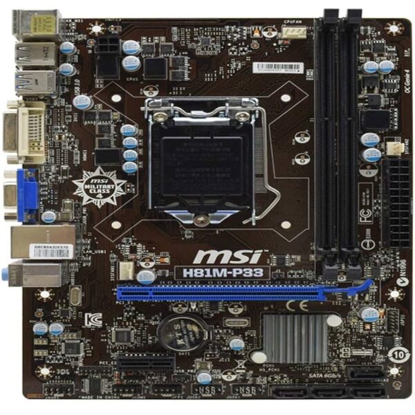 MSI H81M-P33 Emolevy MSI H81M-P33 Socket LGA 1150
